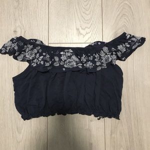 Garage Off the Shoulder Crop Top